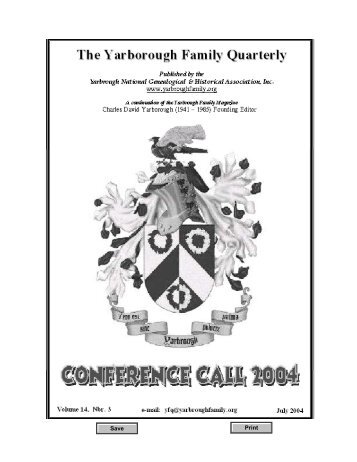 Yarborough Family Quarterly - Yarbrough National Genealogical ...