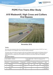 POPE Five Years After Study A10 Wadesmill ... - Highways Agency