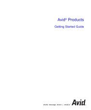 Avid Products Getting Started Guide