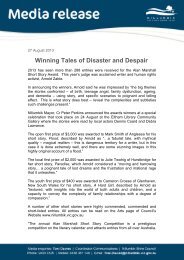 Winning Tales of Disaster and Despair - Nillumbik Shire Council