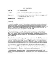JOB DESCRIPTION Job Title: SPF Project . - NHS Employers