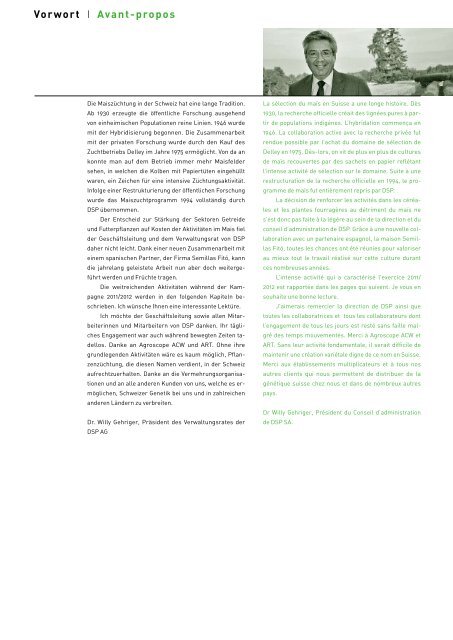 Geschäftsbericht 2011 / 2012 (PDF) - DSP - Delley Samen und ...