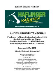 Katalog Haflinger Stutbuchaufnahme 2013