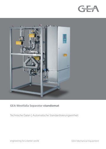 Automatische Standardisierungseinheit GEA Westfalia Separator ...