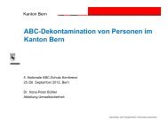 ABC-Dekontamination von Personen im Kanton Bern