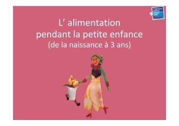 Présentation Guide 0-3 ans - Nutrition Enfants Aquitaine