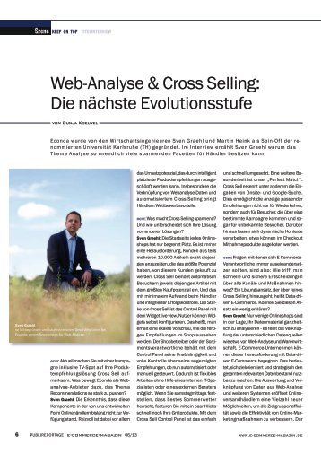 Web-analyse & Cross Selling: Die nächste evolutionsstufe