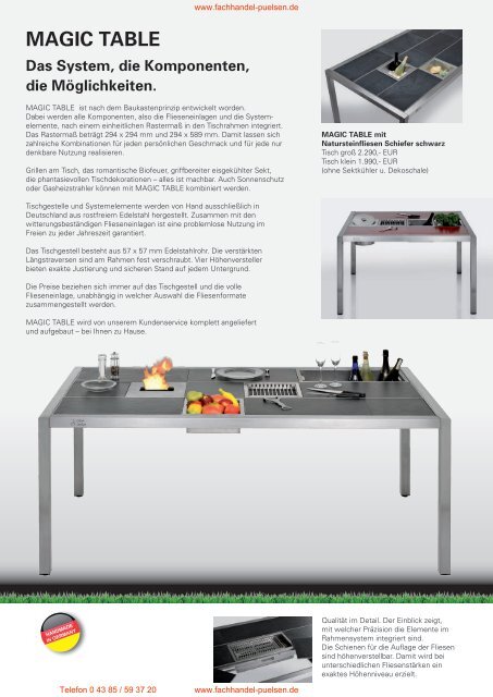 Girse Design Grillkamin-Katalog 2013 als PDF laden - Fachhandel ...