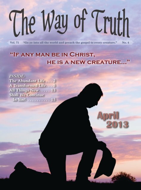 April - Way of Truth Publishers