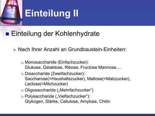 Chemie der Kohlenhydrate - Pflumm.name