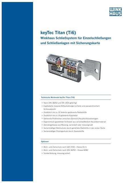 keyTec Titan (Ti6) - Winkhaus