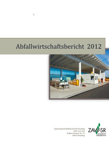 Abfallwirtschaftsbericht 2012 Internet - ZAW-SR