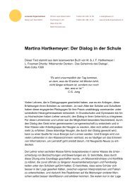 Martina Hartkemeyer: Der Dialog in der Schule - Lernende ...