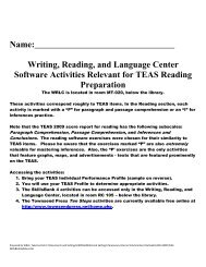 TEAS Reading Preparation (PDF) - Montgomery College