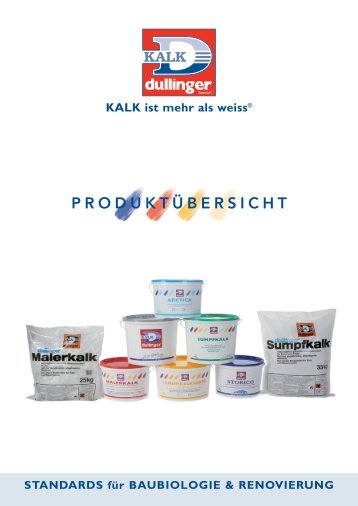 Information zu unseren Produkten (PDF) - Dullinger Kalk