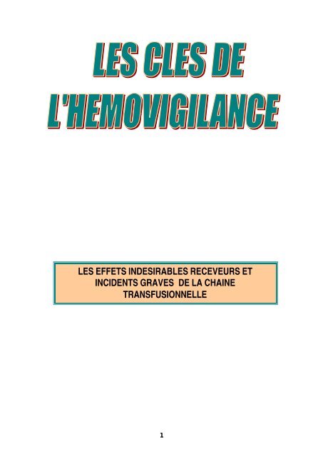 les effets indesirables receveurs - Coordonnateurs Régionaux d ...