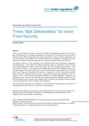 Three “Bali Deliverables” for more Food Security - nccr trade ...