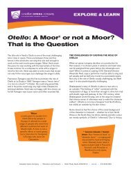 Otello: A Moor* or not a Moor? - Canadian Opera Company