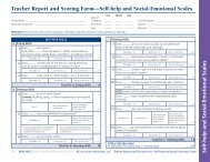 Self-help and Social-Emotional Scales