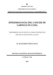 Epidemiología del cáncer de laringe en Cuba - Infomed