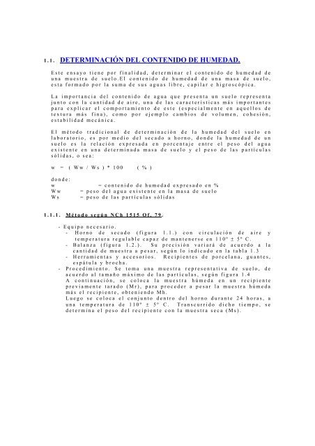 determinacion del contenido de humedad Escuela de ingenieria