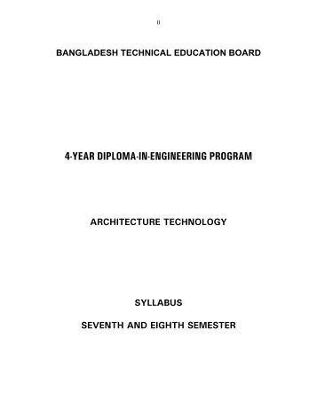 4-year diploma-in-engineering program - Bangladesh Technical ...