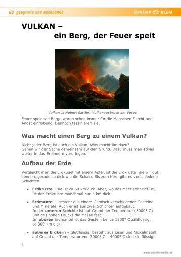 VULKAN – ein Berg, der Feuer speit - containmedia.at