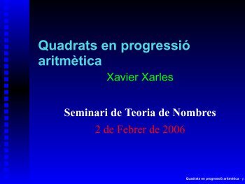 Quadrats en successió Aritmètica