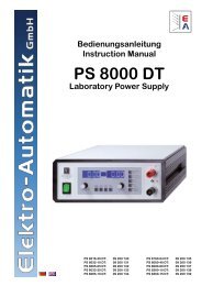 Serie PS 8000 DT - EA-Elektro Automatik