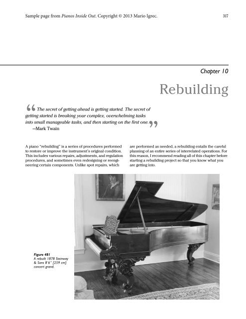 Chapter 10: Rebuilding - Pianos Inside Out