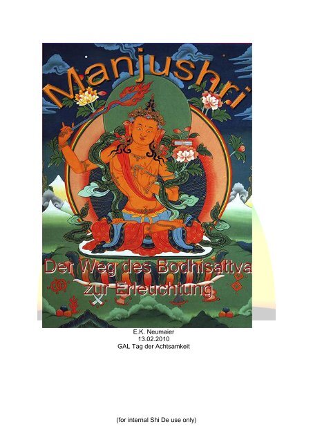 Manjushri - Der Weg des Bodhisattvas zur Erleuchtung - Shi De ...
