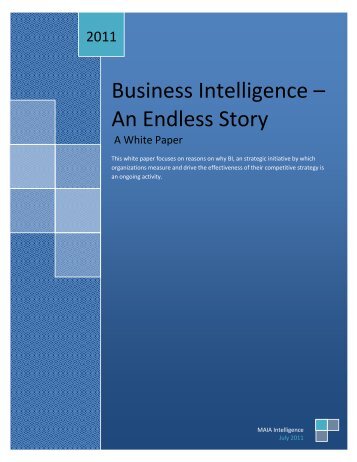 Business Intelligence – An Endless Story - MAIA Intelligence