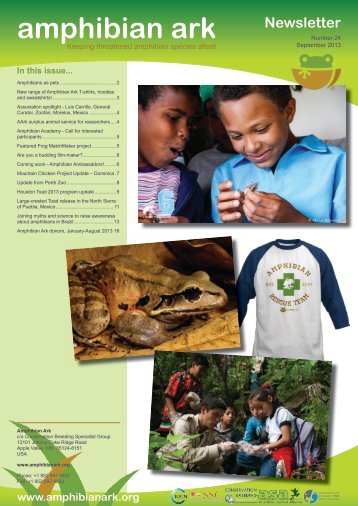 Newsletter No. 24 September 2013 - Amphibian Ark