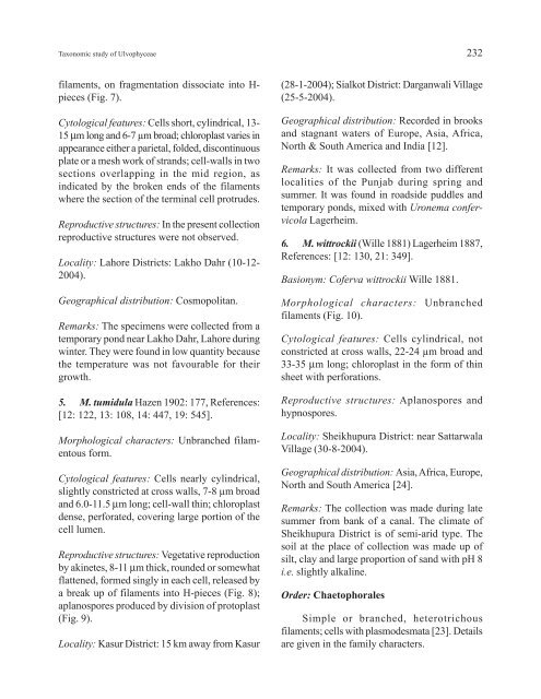 Taxonomic Study.pmd - Pakistan Academy of Sciences