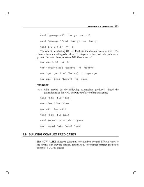 122 Common Lisp: A