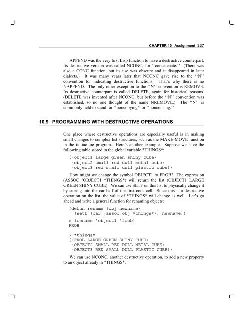 336 Common Lisp: A