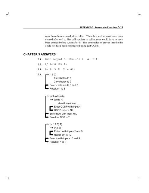 C-18 Common Lisp: A