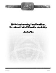 OP03 â Implementing PanelView Plus & VersaView CE with ...