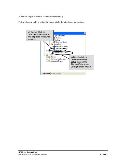 OP03 â Implementing PanelView Plus & VersaView CE with ...