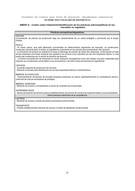 Nicaragua Informe sobre las necesidades y prioridades ... - Unctad XI