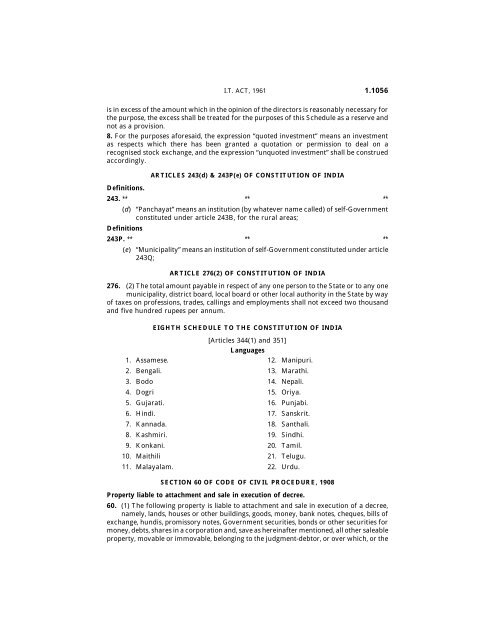 India - Income Tax Act 2010 - Saarc