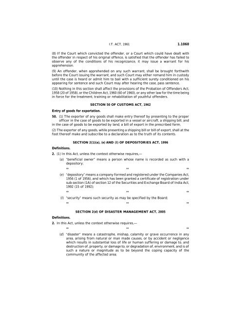 India - Income Tax Act 2010 - Saarc