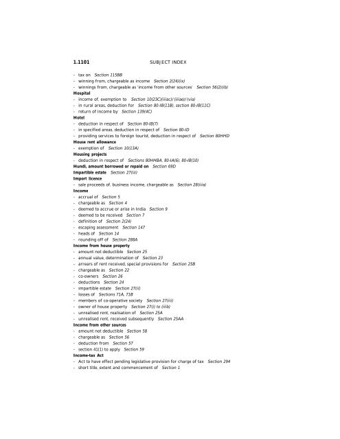 India - Income Tax Act 2010 - Saarc