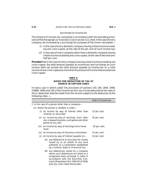 India - Income Tax Act 2010 - Saarc