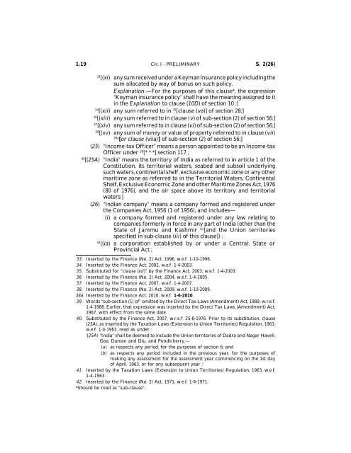 India - Income Tax Act 2010 - Saarc