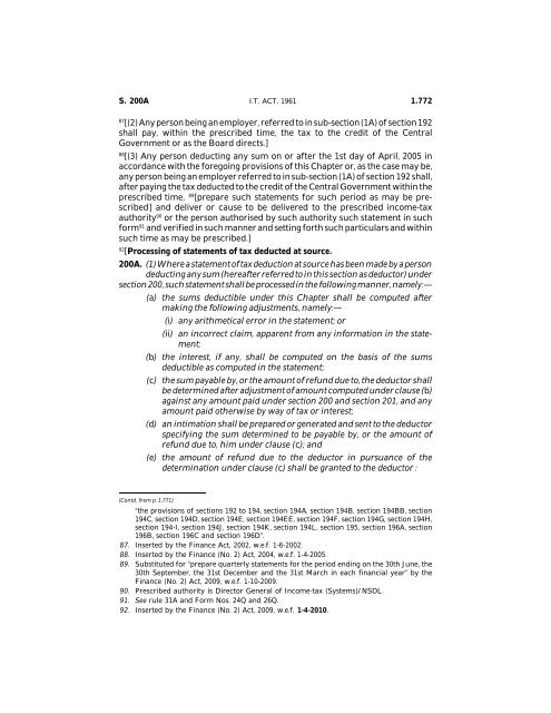 India - Income Tax Act 2010 - Saarc