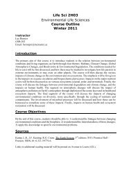 2011-12 Course Outline - Faculty of Science - McMaster University