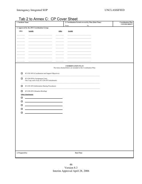 Joint Field Office Activation and Operations - Federal Emergency ...