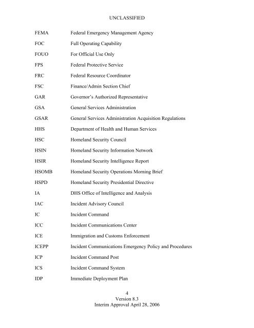 Joint Field Office Activation and Operations - Federal Emergency ...