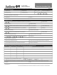 Subscriber Submitted Claim Form 04212011 GA - Anthem